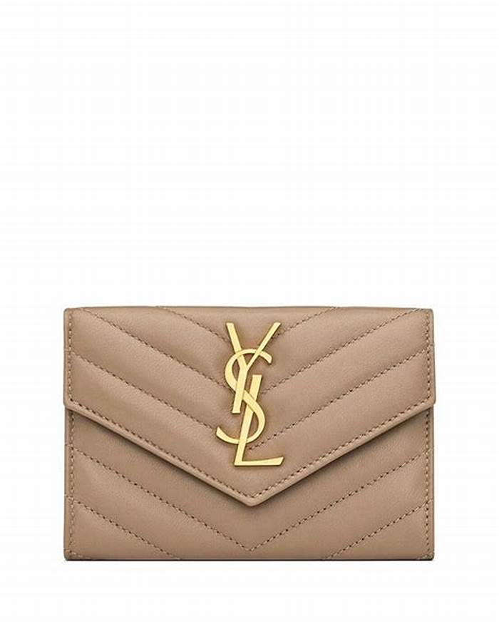 SAINT LAURENT Cassandre quilted textured-leather wallet