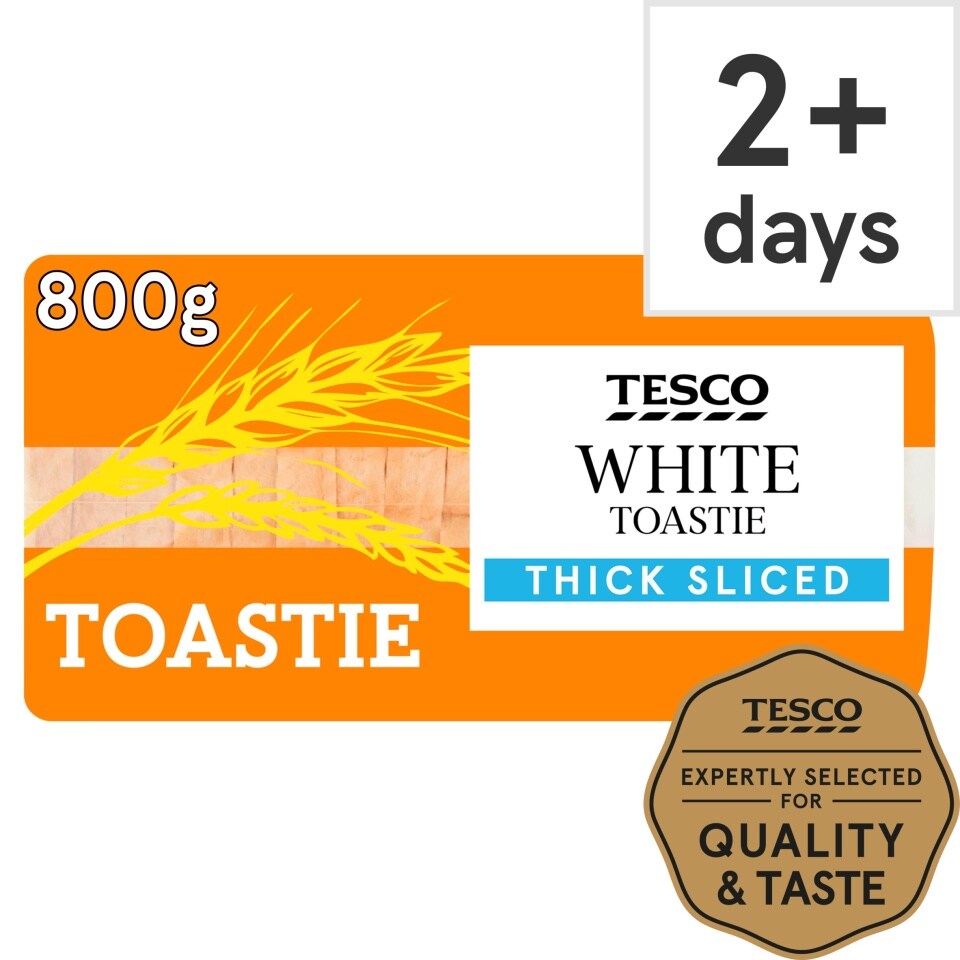 Tesco Toastie White Bread Thick 800G