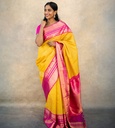 Yellow Color Pure Kanchipuram Pattu Saree