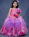 Kids One Shoulder Gown